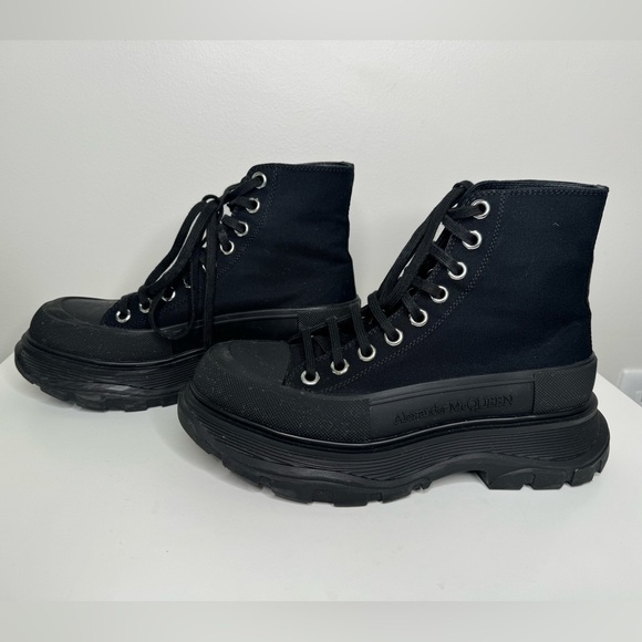 Alexander McQueen Black Tread Slick Boots - Size 38 - Picture 3 of 11